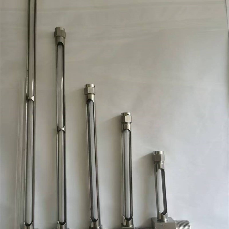 L型管状油标不锈钢玻璃管水箱u油罐浮球式L型液位计传感器M16*1.5