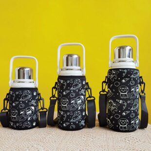 富光保温杯套保护套大容量儿童水杯套水壶套斜挎900 1200 1500ml