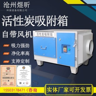 活性炭吸附环保箱风机一体机实验室喷漆烤漆雾工T业除味废气净化