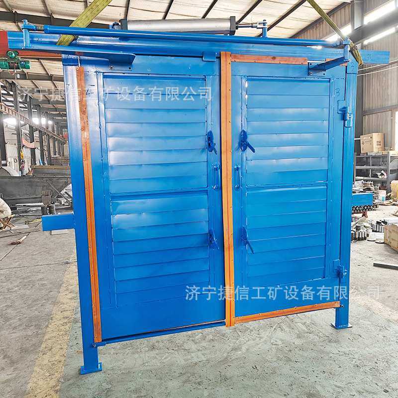 矿用无压风门厂家液压对开平衡门井下行人行车1.6*1.8mm百叶