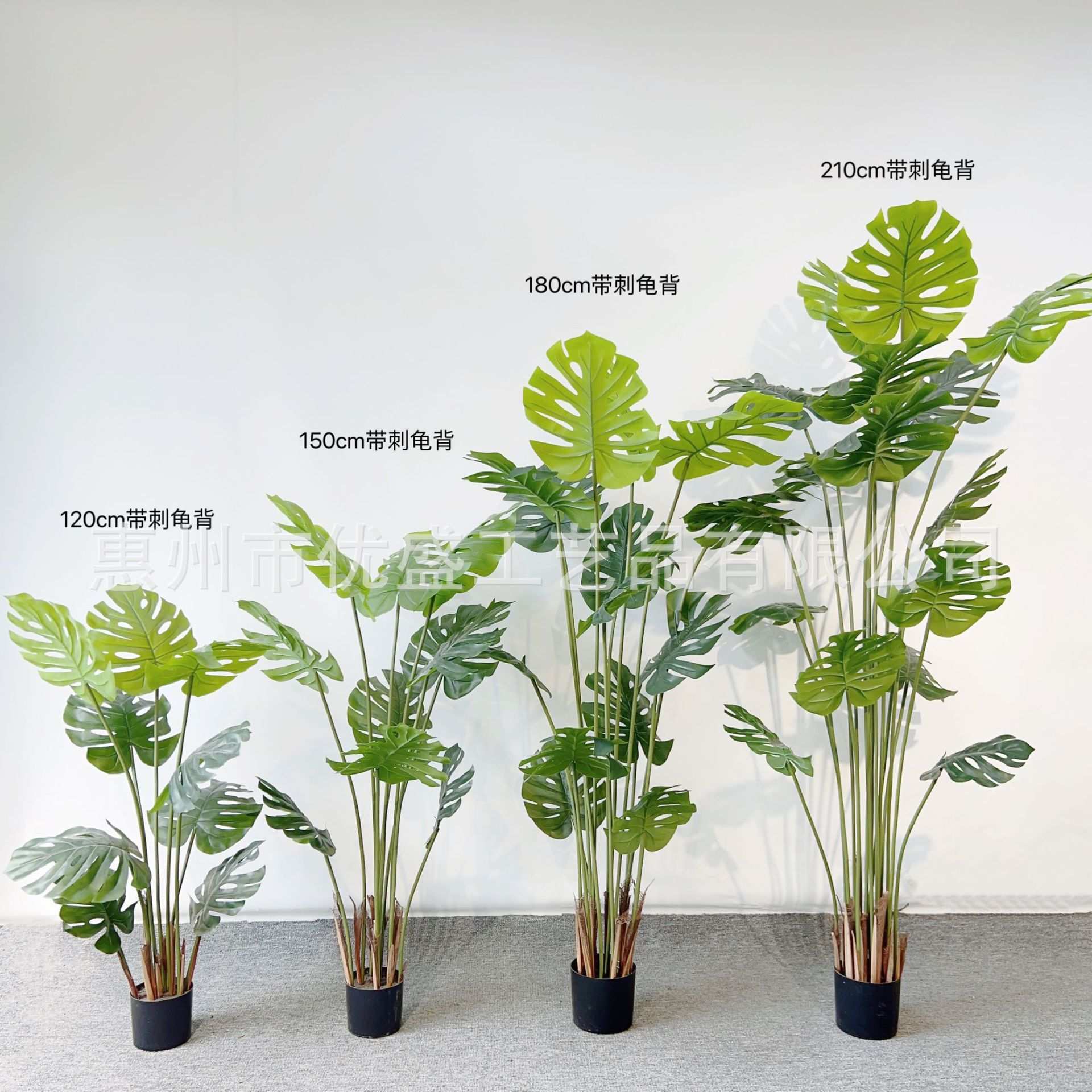 带刺龟背北欧仿真植物绿植装饰摆件假龟背竹客厅室内盆栽树龟背叶图片