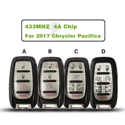 适用克莱斯勒Pacifica 3/4/5/6键智能钥匙433MHZ 4A M3N-97395900