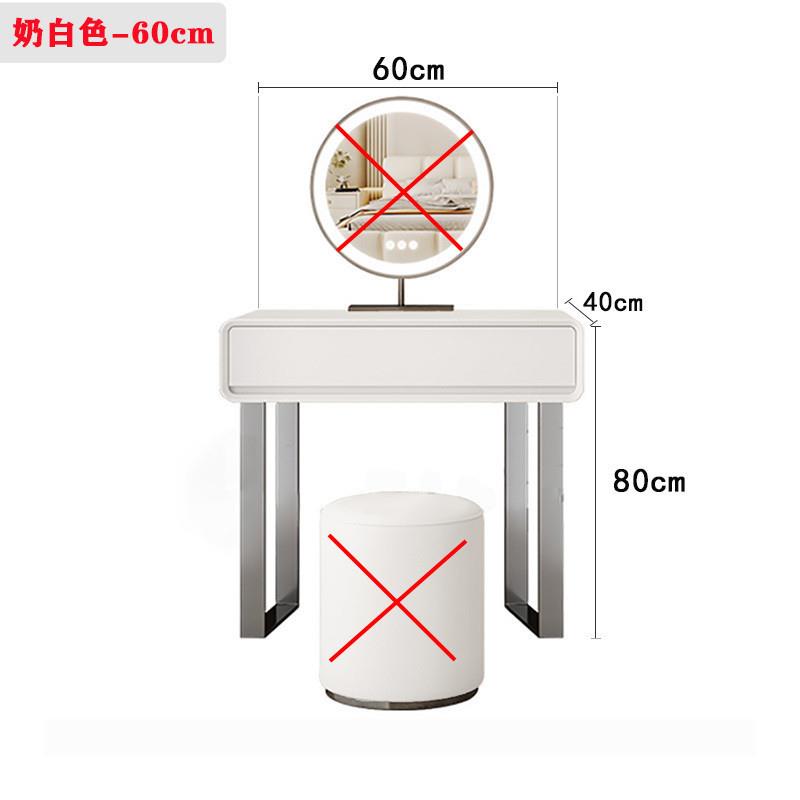 奶油风实木梳妆台家用卧室小型高级感轻奢伸缩化妆台书桌收纳柜