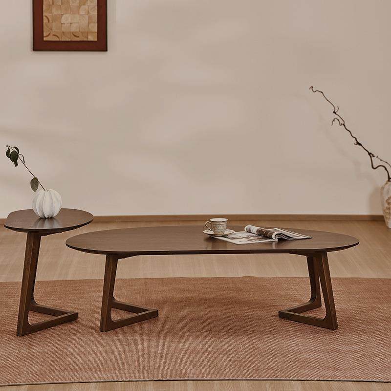 实木质现代简约家用茶几休闲奶茶店桌椅甜品店书吧接待洽实木茶几