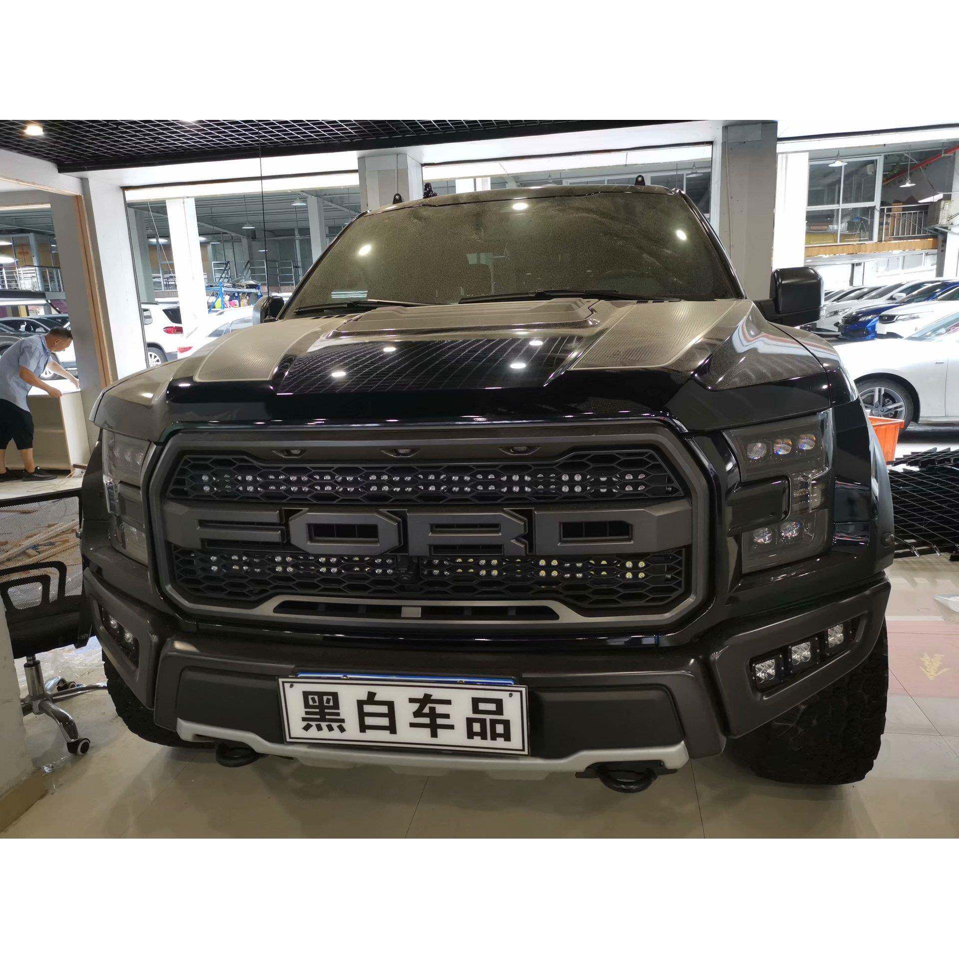 适用于福特系列09猛禽F150（加宽）晴雨挡不锈钢雨眉装饰遮雨档