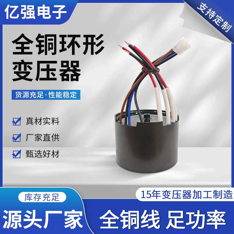 小型全铜环形变压器定制家电冰箱隔离变压器小功率单相功放变压器图片