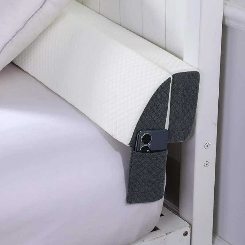 楔形记忆海绵床头枕适用于床头板缝间隙填充带侧口袋可拆洗