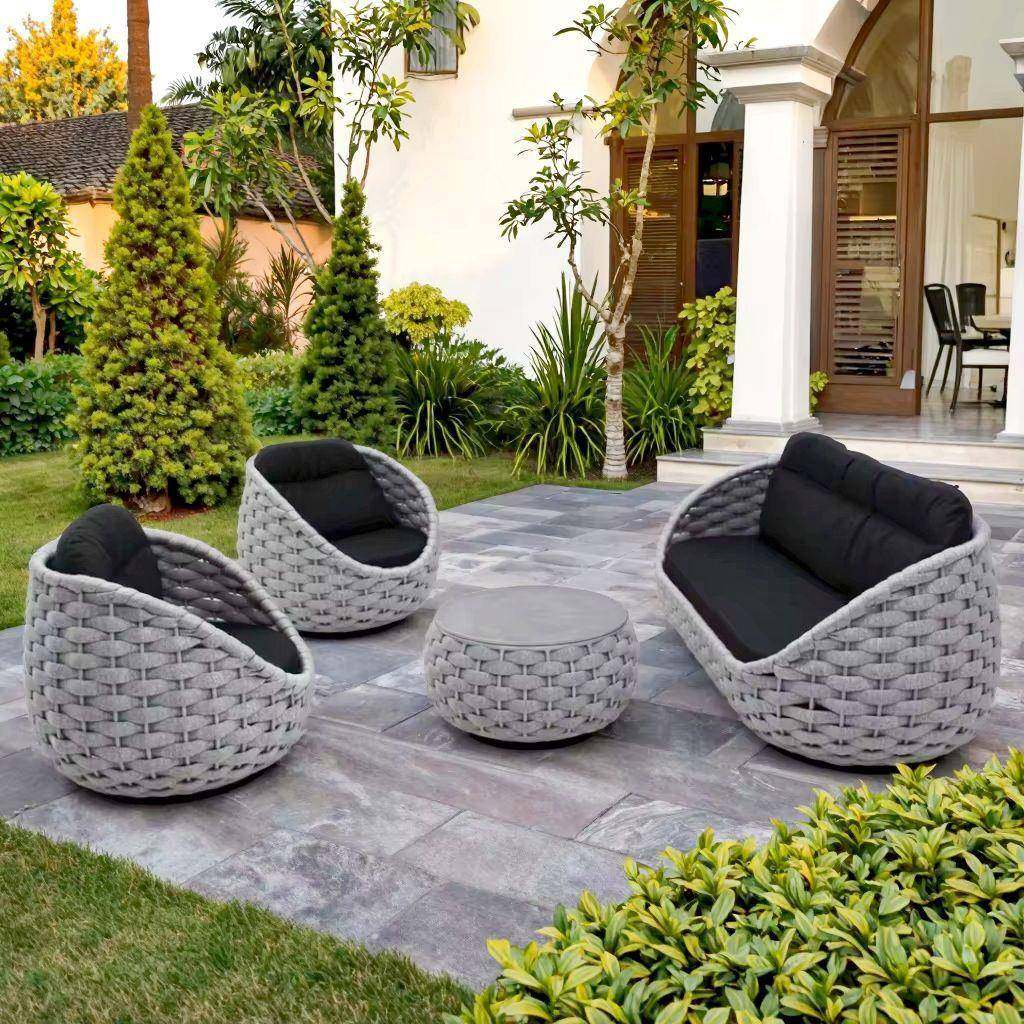 户外粗布绳沙发庭院花园藤椅茶几组合露天阳光房防水防晒藤编休闲,鲜花速递/花卉仿真/绿植园艺,割草机/草坪机,淘宝优惠券,粉丝福利购,淘宝优惠卷