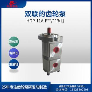 0.8R双联齿轮油泵液压泵自动机械增压高压齿轮泵 科昌HGP 11A