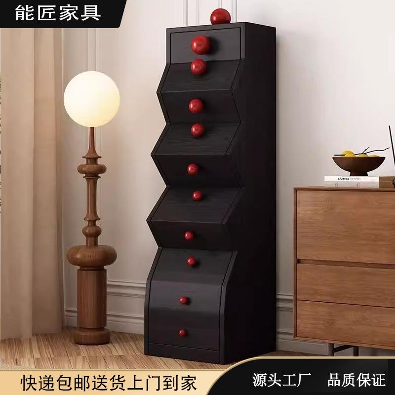中古创意斗柜客厅网红收纳五斗柜靠墙卧室不规则边柜玄关柜子