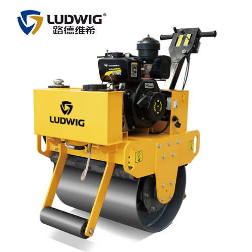 LD-700C手扶式重型单钢轮压路机马路压实夯实机常发CF178FE柴油机