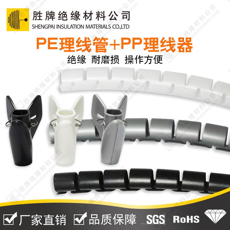 PE理线管PP理线器开口式包线管家用电脑线缆收纳管塑料保护套管