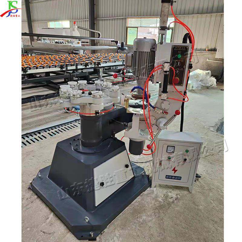 液压岩板异型磨边机餐桌玻璃电动倒角机马肚型岩板圆边磨角机