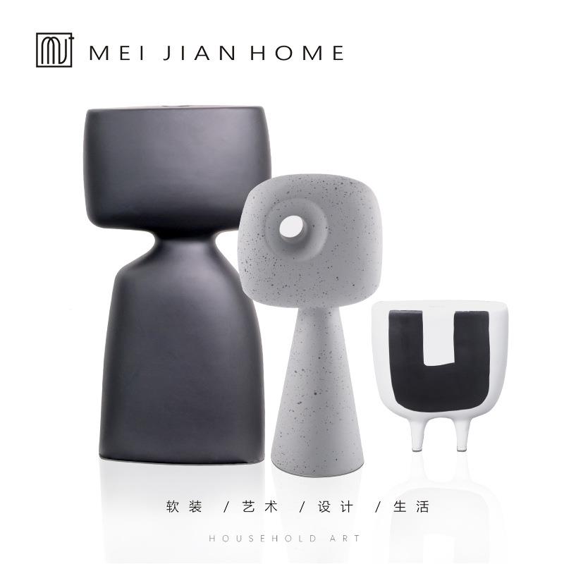 简约现代创意抽象树脂摆件样板间售楼处卧室客厅电视柜桌面装饰品