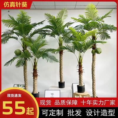 仿真椰子树盆栽假椰树热带植物室内装饰设计造景树仿真棕榈树盆栽