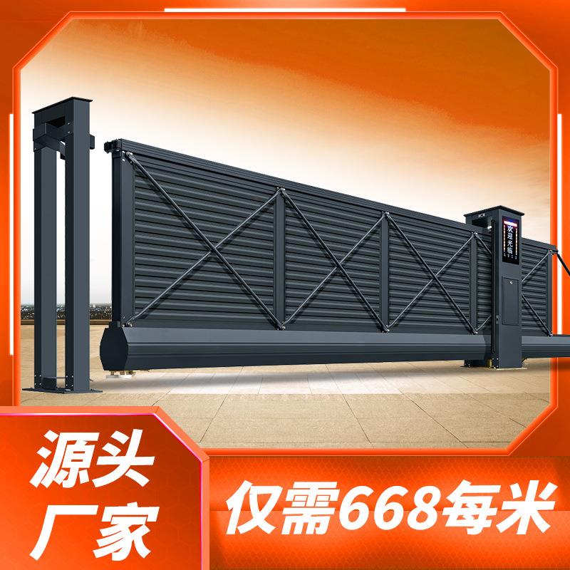 变电站悬浮门电动工业大门平移悬航门静音学校遥控平移不锈钢移门