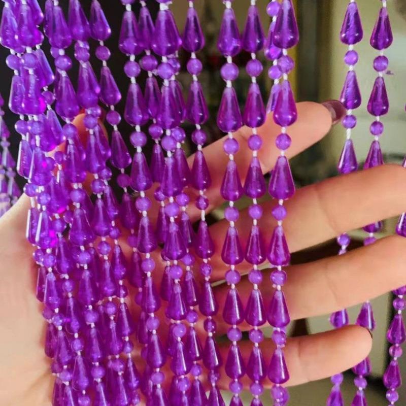 珠帘防蚊门帘卧室家用挂帘塑料免打孔防蝇仿水晶隔断帘夏季客厅