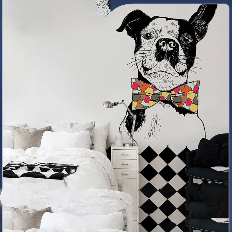 动物北欧现代个性创意墙纸电视背景墙艺术壁纸无Y纺布定制壁画