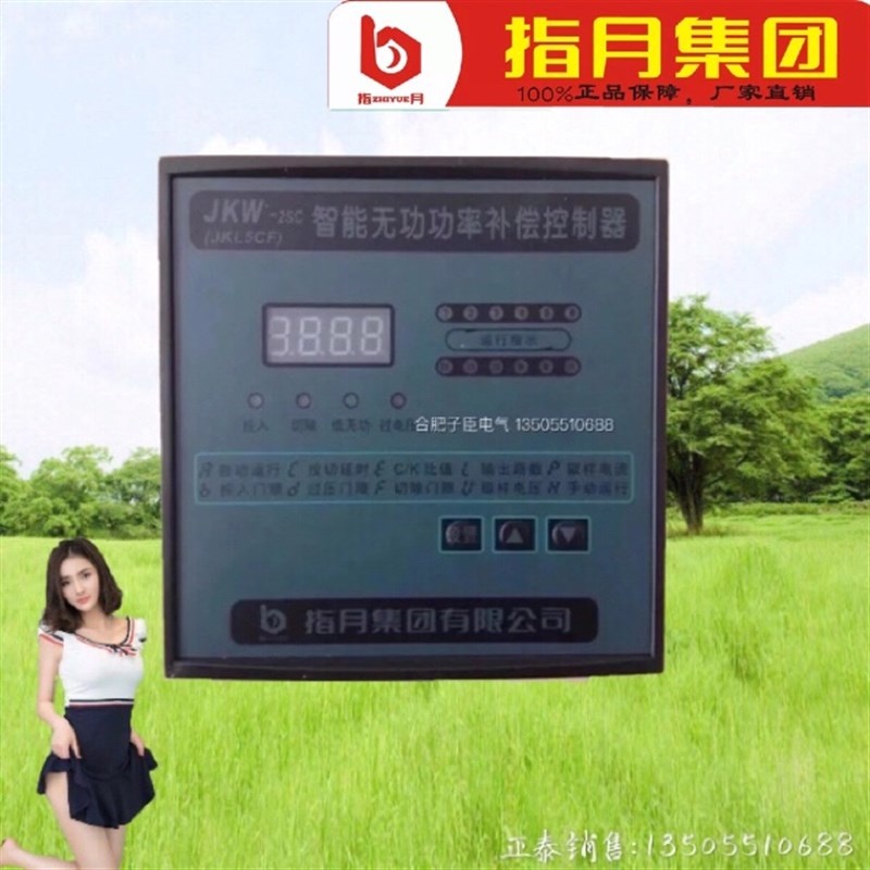 指月智能无功补偿控制器JKW-2SC(JKL5CF)380v 4 6 T8 10回路12回
