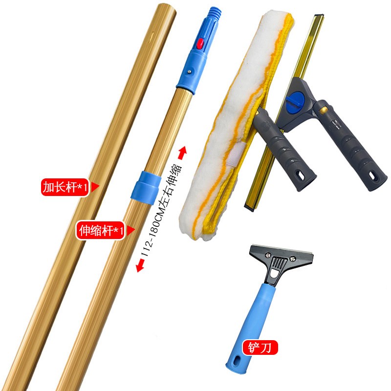 加长杆擦玻璃神i器2024新款可转向玻璃刮水器家用擦窗器刮玻璃工