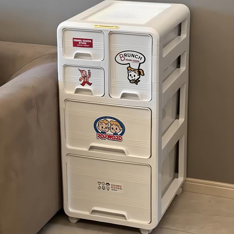 原田治收纳柜家用抽屉式多层带轮移动置物架客厅杂物收纳整理箱