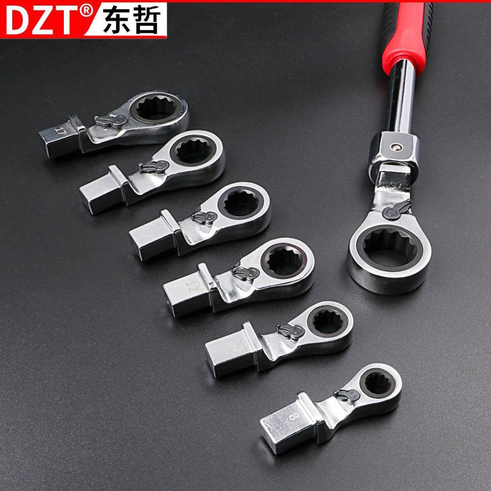 8件套可换头棘轮扳手套装电工安装汽修家电维修工具棘轮扳手套装