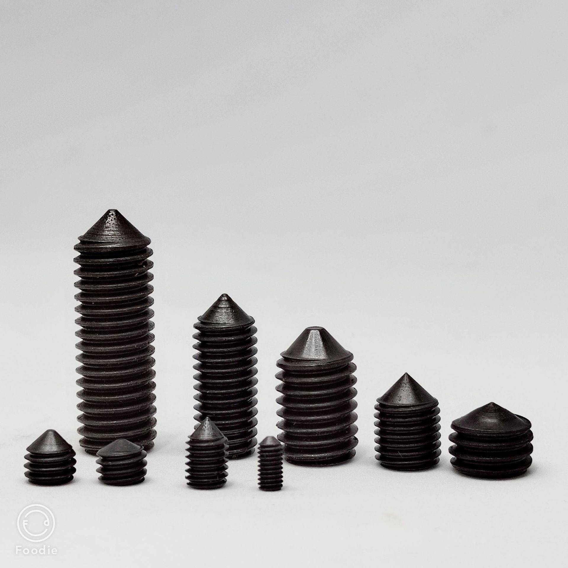 内六角黑锥尖尾紧定机米止付螺丝钉M6*66*86*106*126*166*20