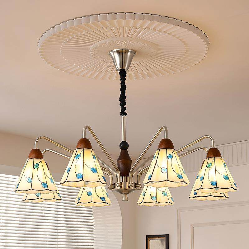 法式中古客厅灯吊灯餐厅灯具魔豆美式复古风卧室灯胡桃木色家居灯,鲜花速递/花卉仿真/绿植园艺,割草机/草坪机,淘宝优惠券,粉丝福利购,淘宝优惠卷