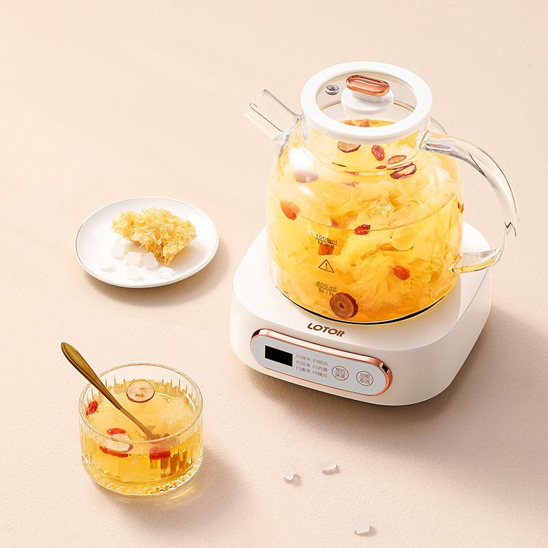 LOTOR徕多D8养生壶全玻璃家用多功能小型煮茶办公室炖煮烧水