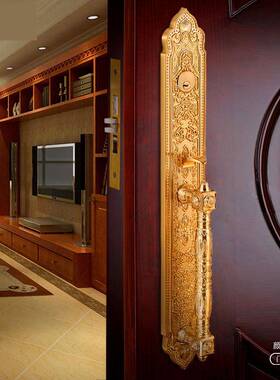 欧式别墅门机械门锁G12698防盗木门锌合金双开门锁机械