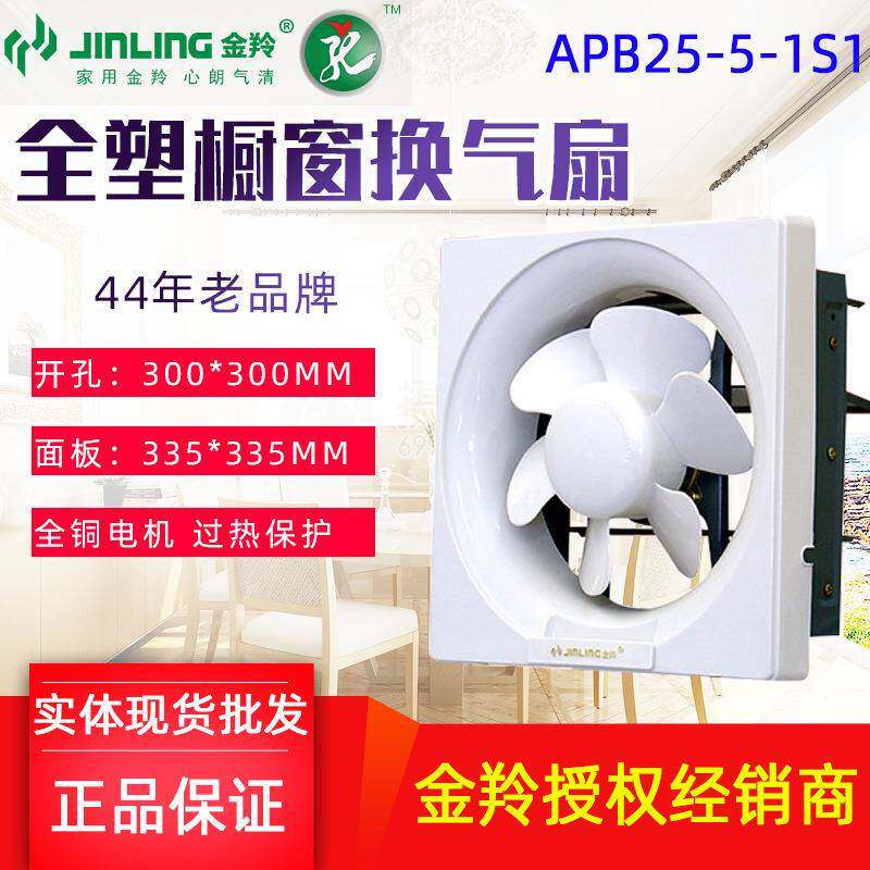 金羚厨房卫生间排气油烟换气扇浴室排风扇墙窗式10寸APB25-5-1S1
