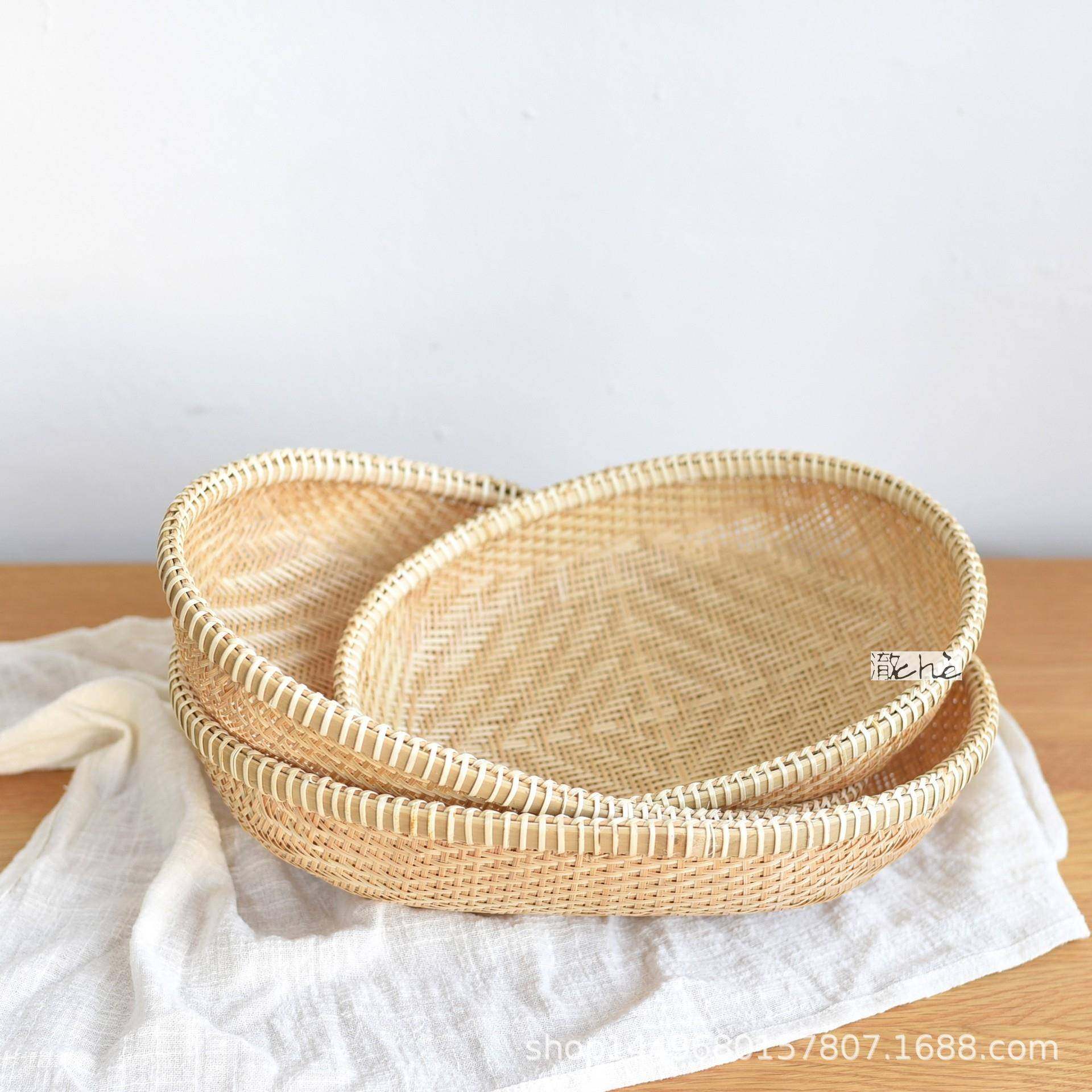 澈秋藤精编椭圆竹筐经典款收纳面包水果篮家居装饰,农机/农具/农膜,其它农用工具,淘宝优惠券,粉丝福利购,淘宝优惠卷