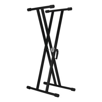 双管加厚X型电子琴架合成器架齿轮调节金属折叠电钢琴键盘支架