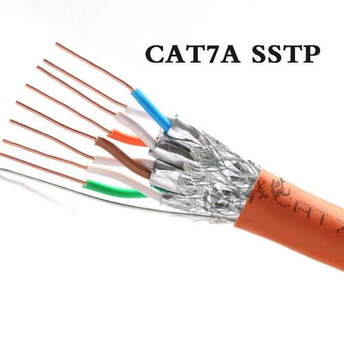厂家超七类双屏蔽网线CAT7ASSTP23AWG发泡线对对屏蔽超7类SFTP