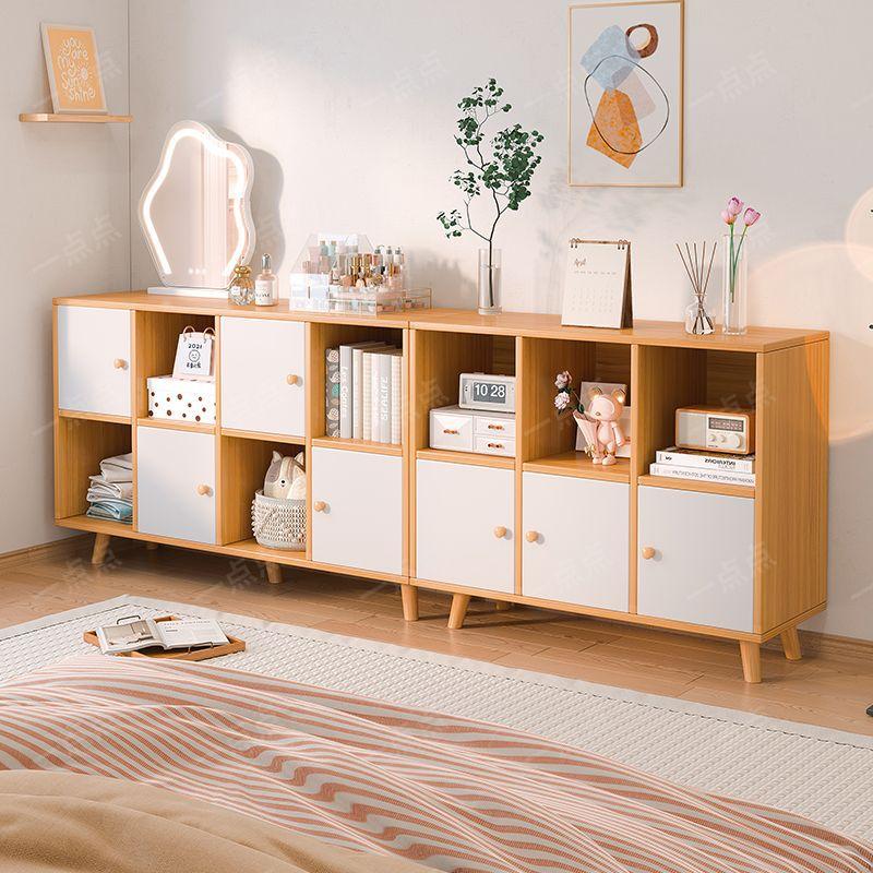 书柜置物柜矮柜子储物柜展示柜收纳柜一体客厅靠墙书架落地家用厂