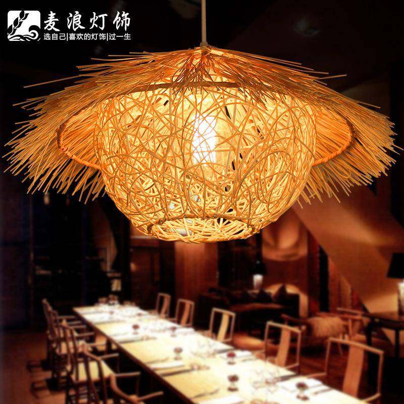 藤艺吊灯创意个性竹编鸟巢草帽餐厅阳台复古怀旧东南亚田园茶室灯,鲜花速递/花卉仿真/绿植园艺,割草机/草坪机,淘宝优惠券,粉丝福利购,淘宝优惠卷