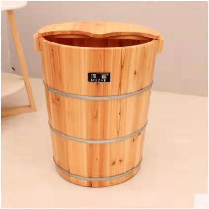 【折扣价】45CM高杉木泡脚木桶洗脚桶膝盖下家用专用养生熏蒸桶足