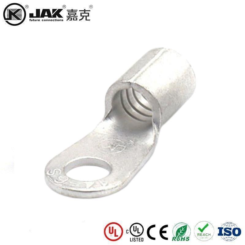 RNB14-6S圆形裸接线端头M6螺口冷压端子 铜线耳接头铜鼻有认证KST