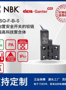 NBK ELESA CFSQ-F-B-S 带内置安全开关铰链 超级高科技聚合体厂家