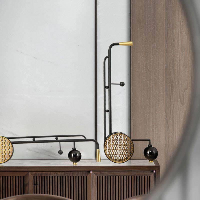 新中式二胡乐器摆件桌面摆设金属客厅酒柜家居装饰工艺品创意