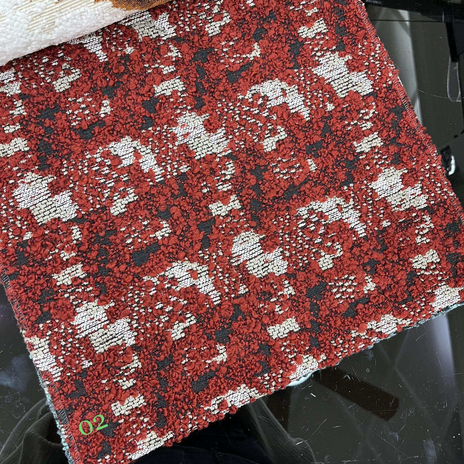加厚沙发布单椅沙发抱枕布墩墩雪尼尔提花几何抽象面料