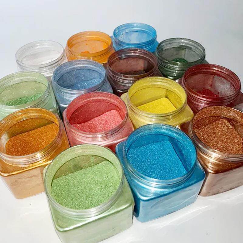 1kg彩色云母珠光粉高色彩饱和度珠光粉耐溶剂分散佳珠光颜料