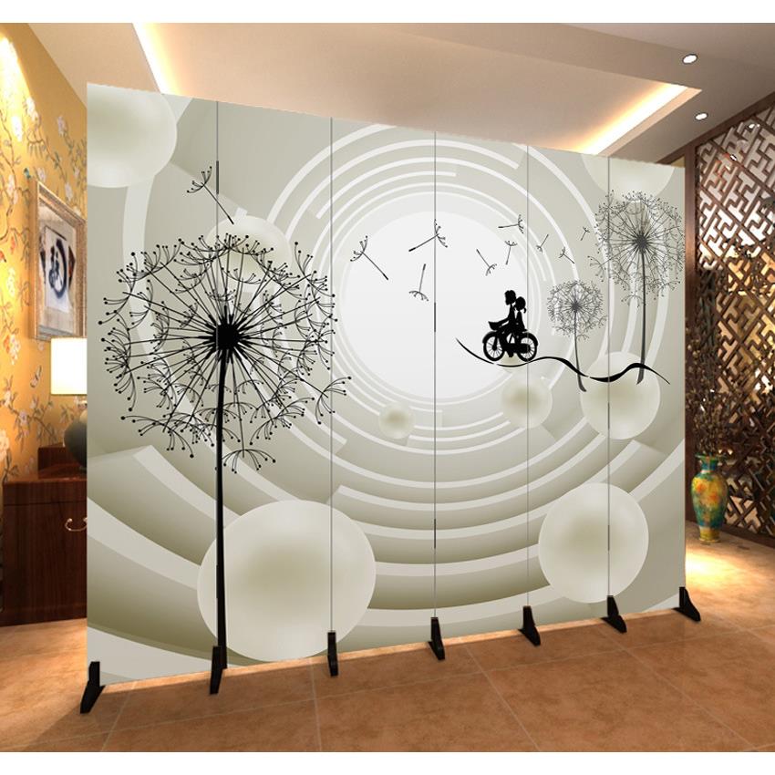 中式古典玄关隔断家居酒店办公折叠屏风电视背景双面移动新中式