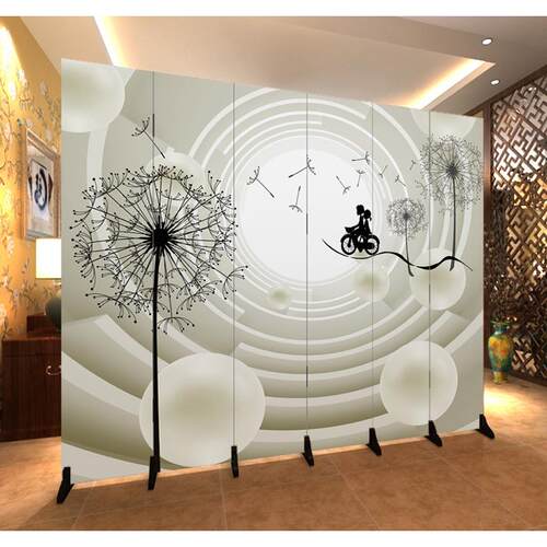 中式古典玄关隔断家居酒店办公折叠屏风电视背景双面移动新中式