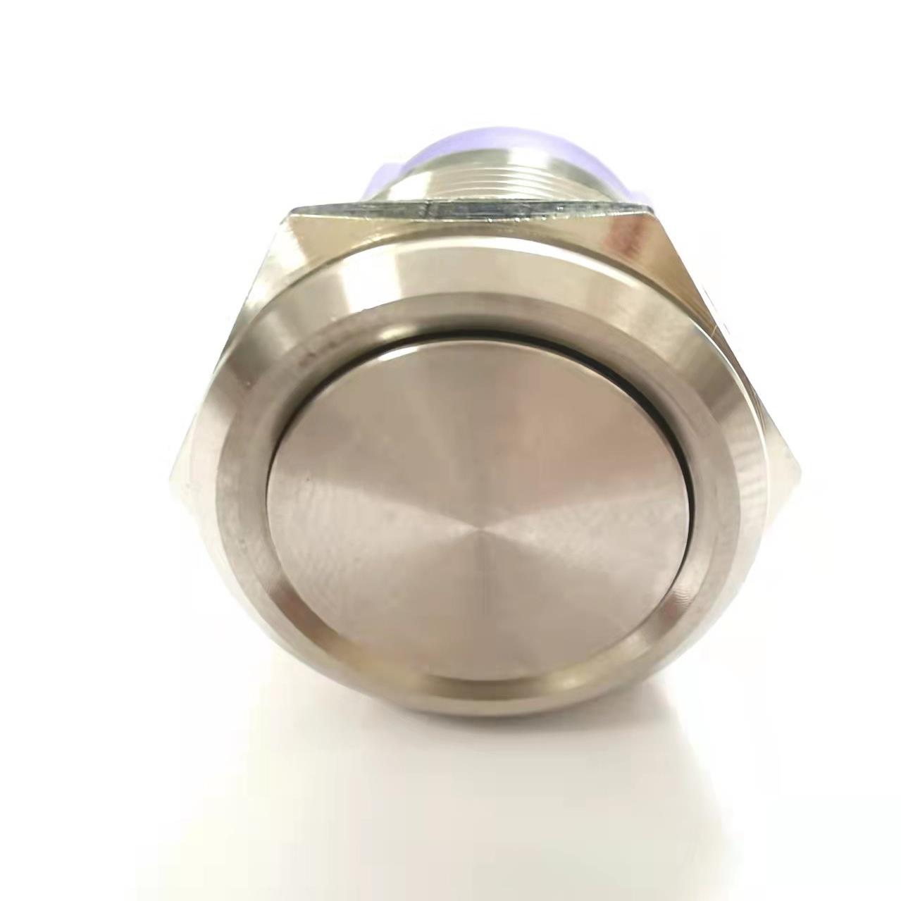 TAYEE天逸φ22金属按钮TMB22-P11-J不带灯按钮自复位平钮一体按钮