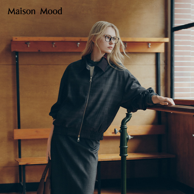 Maison Mood2026秋季新款复古休闲百搭时尚翻领夹克外套193107241