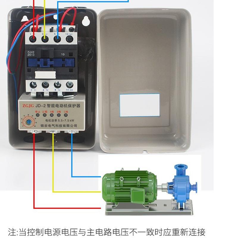 【折扣价】智能磁力启动器QCX2DF1.52.2KW345.57.51115电动机保护