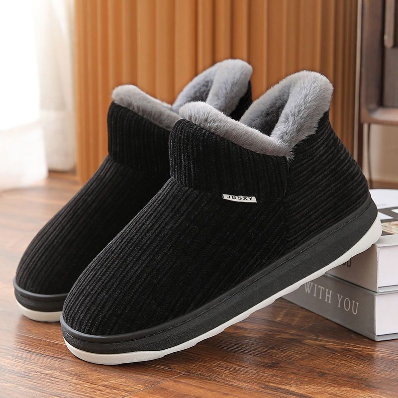 中老年女防滑软底冬天老人棉鞋加绒加厚保暖包脚T跟厚底居家棉拖