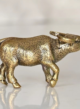 纯铜水牛c铜牛摆件生肖牛牛气冲天好运家居办公室装饰乔迁可以礼