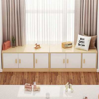 #家用卧室飘窗柜储物柜可坐矮柜阳台储物柜落地柜子置物收纳柜塘